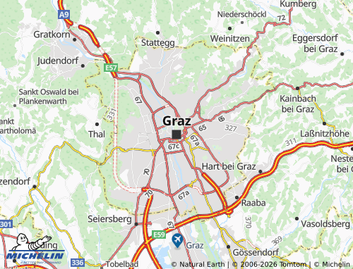 MICHELIN Graz map - ViaMichelin