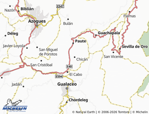 MICHELIN Chicán map - ViaMichelin