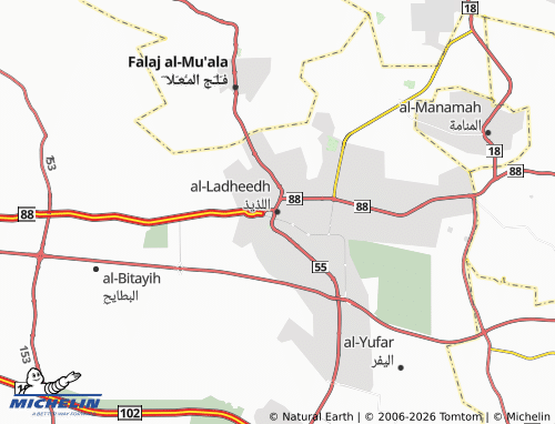 MICHELIN Dhaid map - ViaMichelin
