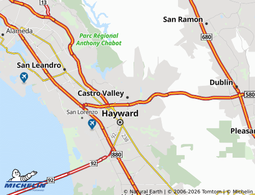 Mappa MICHELIN Castro Valley - ViaMichelin