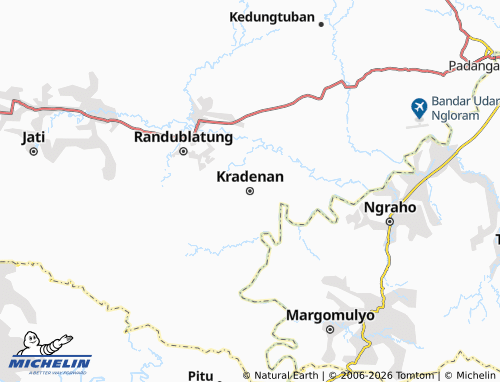 MICHELIN-Landkarte Kradenan - ViaMichelin
