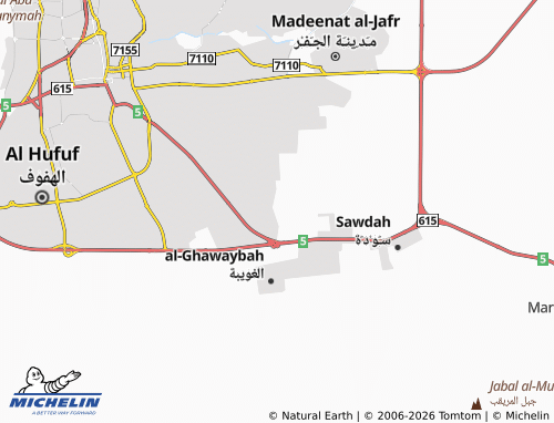 MICHELIN-Landkarte al-Jabal - ViaMichelin