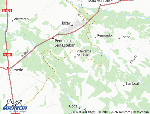 MICHELIN Villaverde de Íscar map - ViaMichelin
