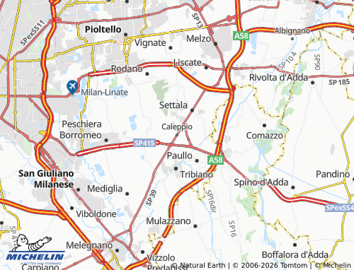 MICHELIN Caleppio map - ViaMichelin