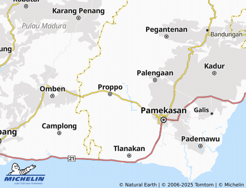 MICHELIN Banyubulu map - ViaMichelin