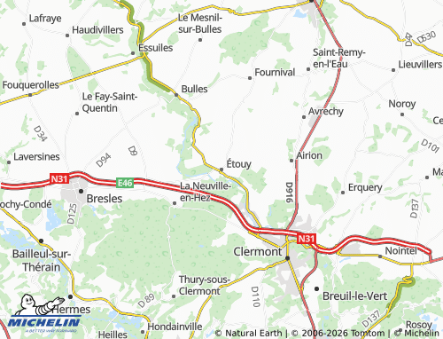 MICHELIN Étouy map - ViaMichelin
