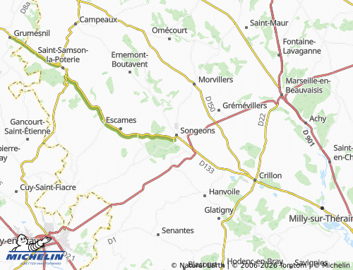 Mappa MICHELIN Songeons - ViaMichelin