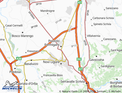 MICHELIN-Landkarte Pozzolo Formigaro - ViaMichelin
