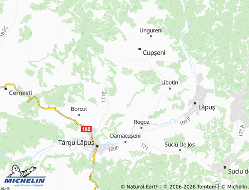 MICHELIN Dobricu Lăpușului map - ViaMichelin