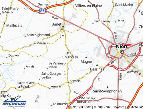 MICHELIN La Repentie de Magné map - ViaMichelin
