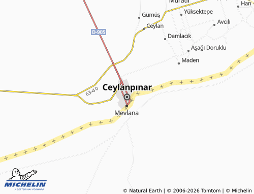MICHELIN Ceylanpınar map - ViaMichelin