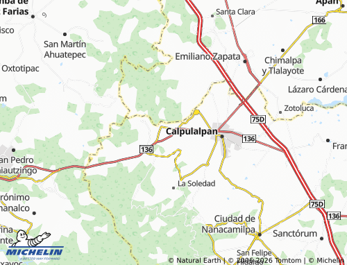 MICHELIN San Felipe Sultepec map - ViaMichelin