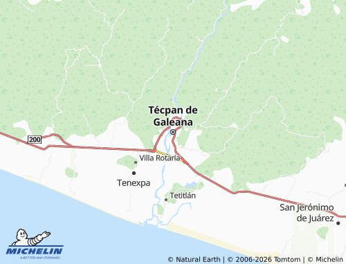 Kaart MICHELIN Técpan de Galeana - ViaMichelin