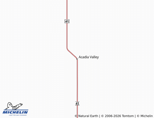 MICHELIN Acadia Valley map - ViaMichelin