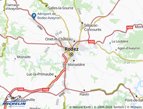 Mappa MICHELIN Rodez - ViaMichelin