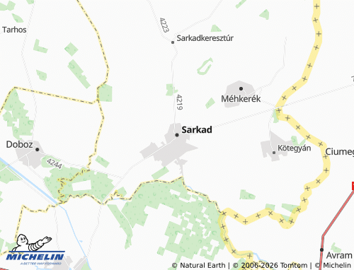 MICHELIN-Landkarte Sarkad - ViaMichelin