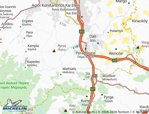 MICHELIN Agia Varvara map - ViaMichelin