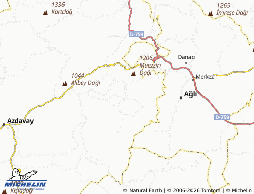 MICHELIN Tomrukköy map - ViaMichelin