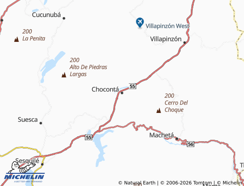 MICHELIN-Landkarte Chocontá - ViaMichelin