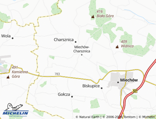 MICHELIN Ciszowice map - ViaMichelin