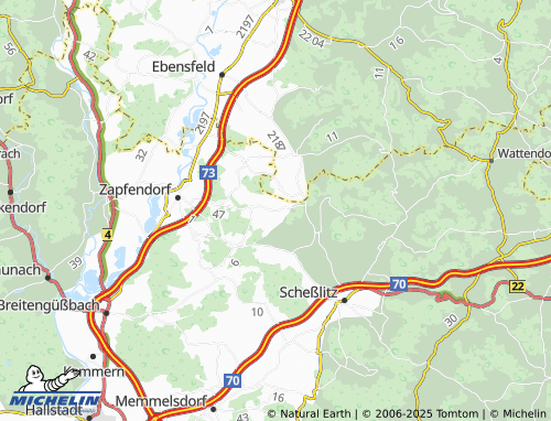 MICHELIN Oberoberndorf map - ViaMichelin