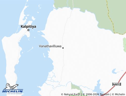 Mappa MICHELIN Vanathavilluwa - ViaMichelin