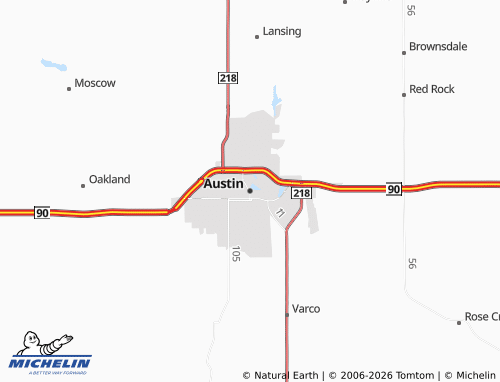 Mapa MICHELIN Austin - ViaMichelin