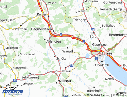 MICHELIN-Landkarte Egolzwil - ViaMichelin