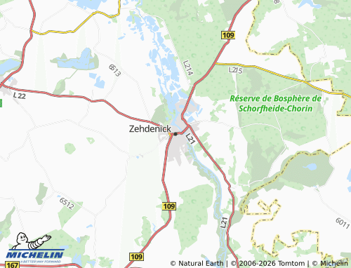 MICHELIN Zehdenick map - ViaMichelin