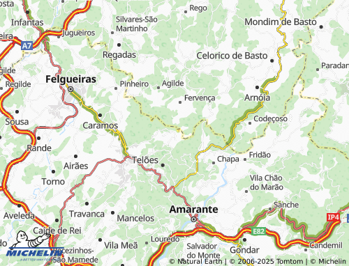MICHELIN Porto Carreiro map - ViaMichelin