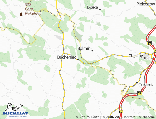 Carte MICHELIN Bocheniec - ViaMichelin