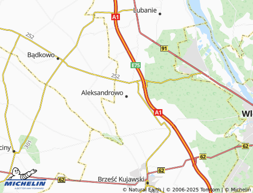 MICHELIN Aleksandrowo map - ViaMichelin
