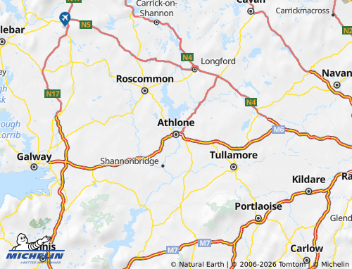 Kaart MICHELIN Westmeath - ViaMichelin