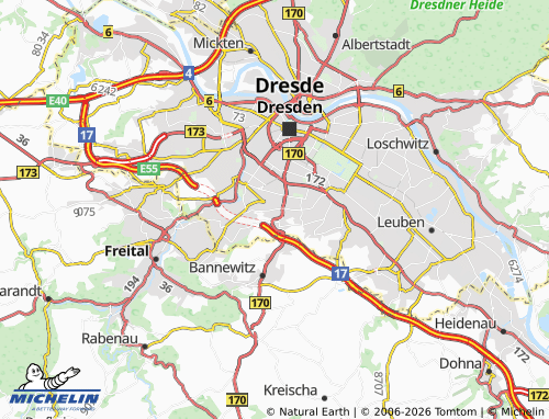 MICHELIN Kleinpestitz/Mockritz map - ViaMichelin