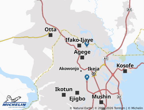 MICHELIN Agbelekale map - ViaMichelin