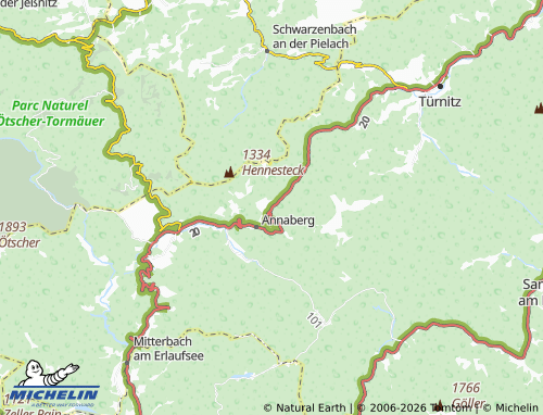 MICHELIN Haupttürnitzrotte map - ViaMichelin