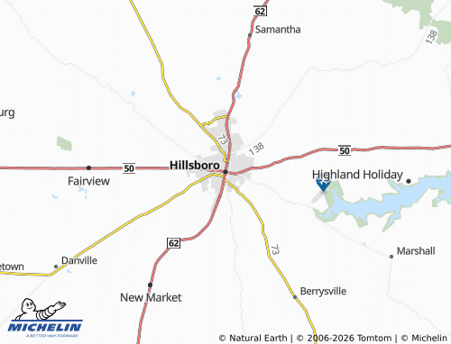 Kaart MICHELIN Hillsboro - ViaMichelin