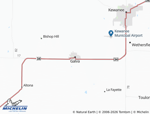 Carte MICHELIN Galva - ViaMichelin