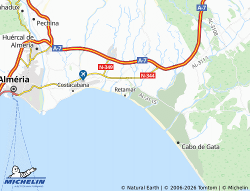 MICHELIN-Landkarte Retamar - ViaMichelin