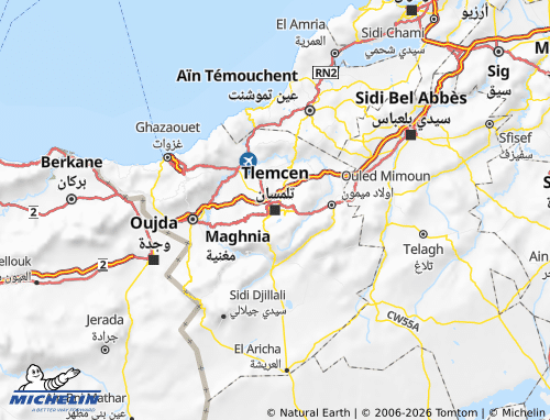 Carte MICHELIN Tlemcen - ViaMichelin