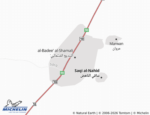 Mappa MICHELIN al-Badee' al-Shamali - ViaMichelin