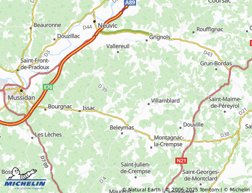 Mapa MICHELIN Saint-Jean-d'Estissac - ViaMichelin