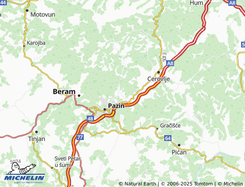 MICHELIN Zarečje map - ViaMichelin