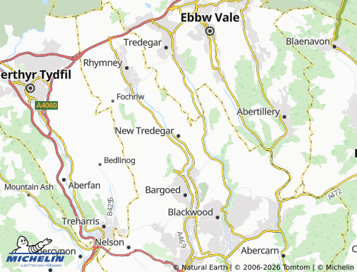 Mappa MICHELIN New Tredegar - ViaMichelin