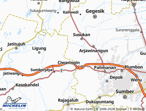 MICHELIN-Landkarte Tangkil - ViaMichelin