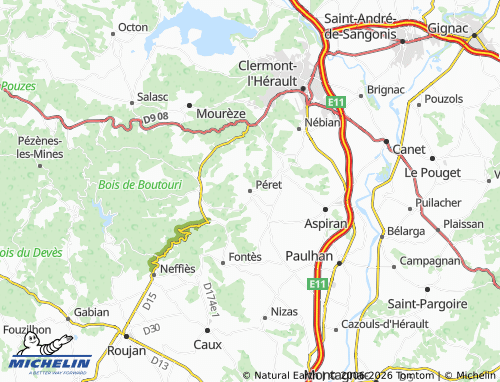 MICHELIN Péret map - ViaMichelin