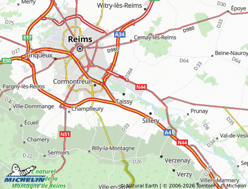 Mapa MICHELIN Taissy - ViaMichelin