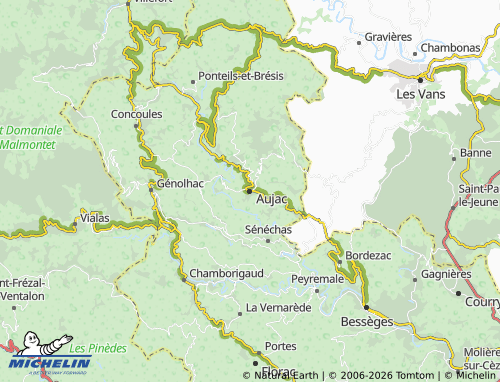 MICHELIN Aujac map - ViaMichelin