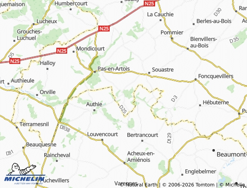 MICHELIN-Landkarte Couin - ViaMichelin