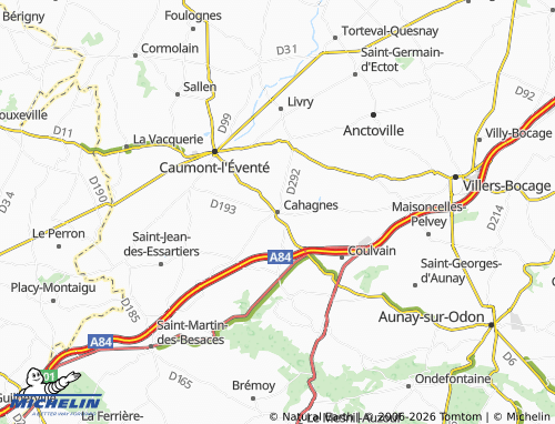 MICHELIN Cahagnes map - ViaMichelin